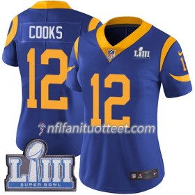 Nainen Los Angeles Rams NFL Pelipaita Brandin Cooks 12 Nike Royal 2019 Super Bowl LIII 